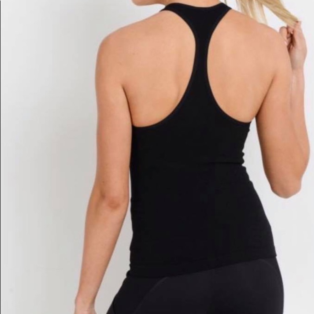 Mono B Seamless Ribbed Racerback Tank Top